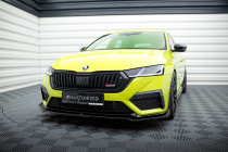 Skoda Octavia RS MK4 2020+ Frontsplitter V.2 + Splitters Maxton Design